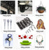 IDEALSV Black Bronze Screw in Cup Hooks Kit 115 Pack 1/2" 5/8" 7/8" 1-1/4" 1-1/2" Ceiling Hooks Plants Hanger Christmas Lights Hooks Hanging Jewelry Hooks Mugs Hooks 5 Size Outdoor/Indoor Use